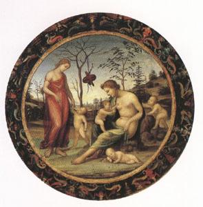 Giovanni Sodoma Sacred and Profane Love with Anteros,Eros and Two Other Cupids (mk05) oil painting picture